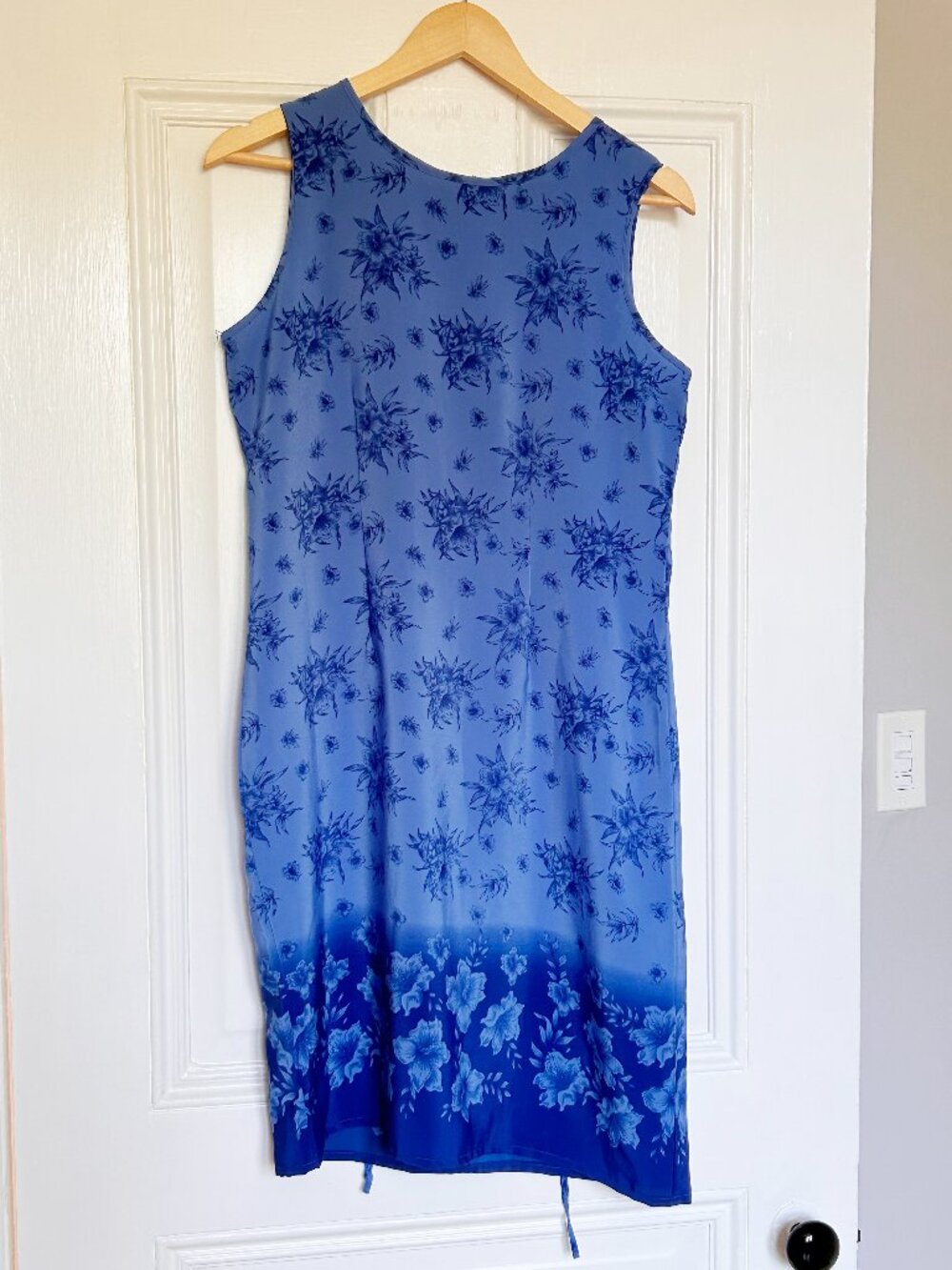 Vintage Y2K Blue Floral Midi Dress